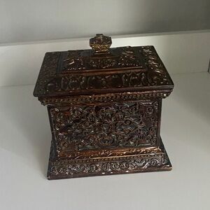 Ornate Brown Decorative Box 6x5